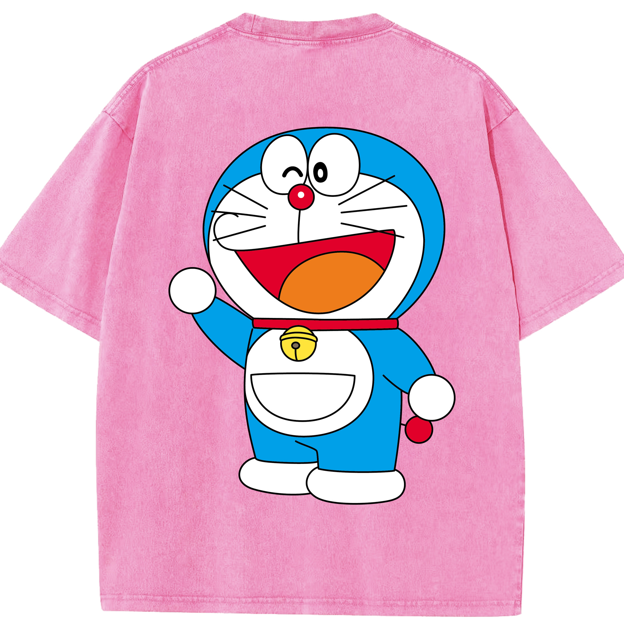 （画像用） ドラえもん Doraemon 綿100% ヴィンテージ風 半袖Tシャツ（背面プリント）